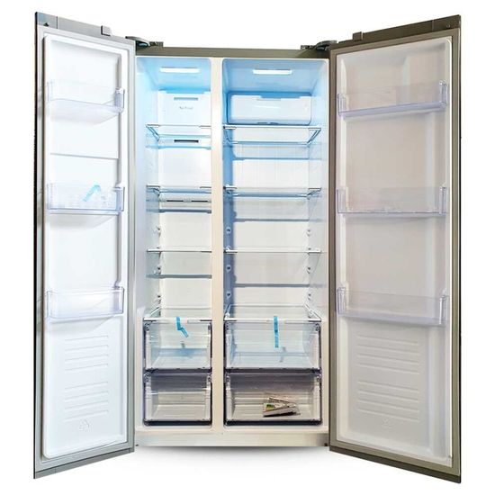 Холодильник Ginzzu NFK-520 черное стекло