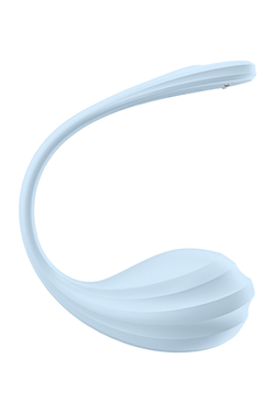 Виброяйцо Satisfyer Smooth Petal Connect App, голубое