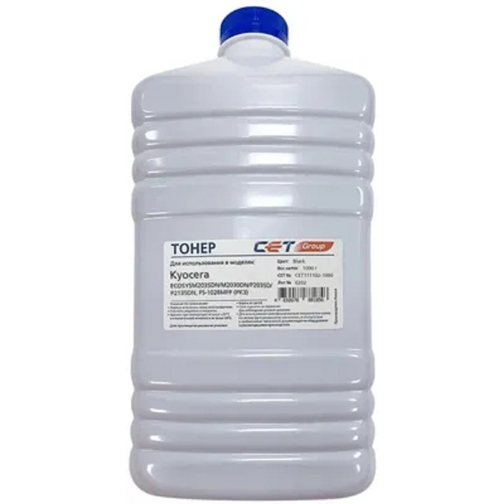 Емкость с тонером Тонер PK3 для KYOCERA ECOSYS M2035DN / M2030DN / P2035D / P2135DN, TASKalfa 180 / 181 / 220 / 221 (CET), 1кг / бут, CET111102-1000