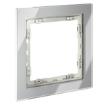 Рамка стеклянная VOLTUM S70 на 1 пост, (сталь, стекло)