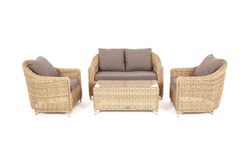 "Кон Панна" лаунж-зона из искусственного ротанга, цвет соломенный