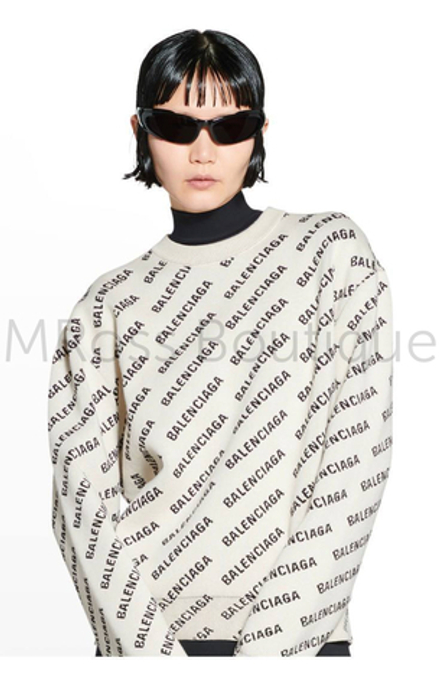 Женский бежевый свитер Balenciaga премиум класса