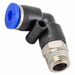 Фитинг угловой для пластиковых трубок 4мм с наружной резьбой 1/8'' Forsage F-SPL04-01