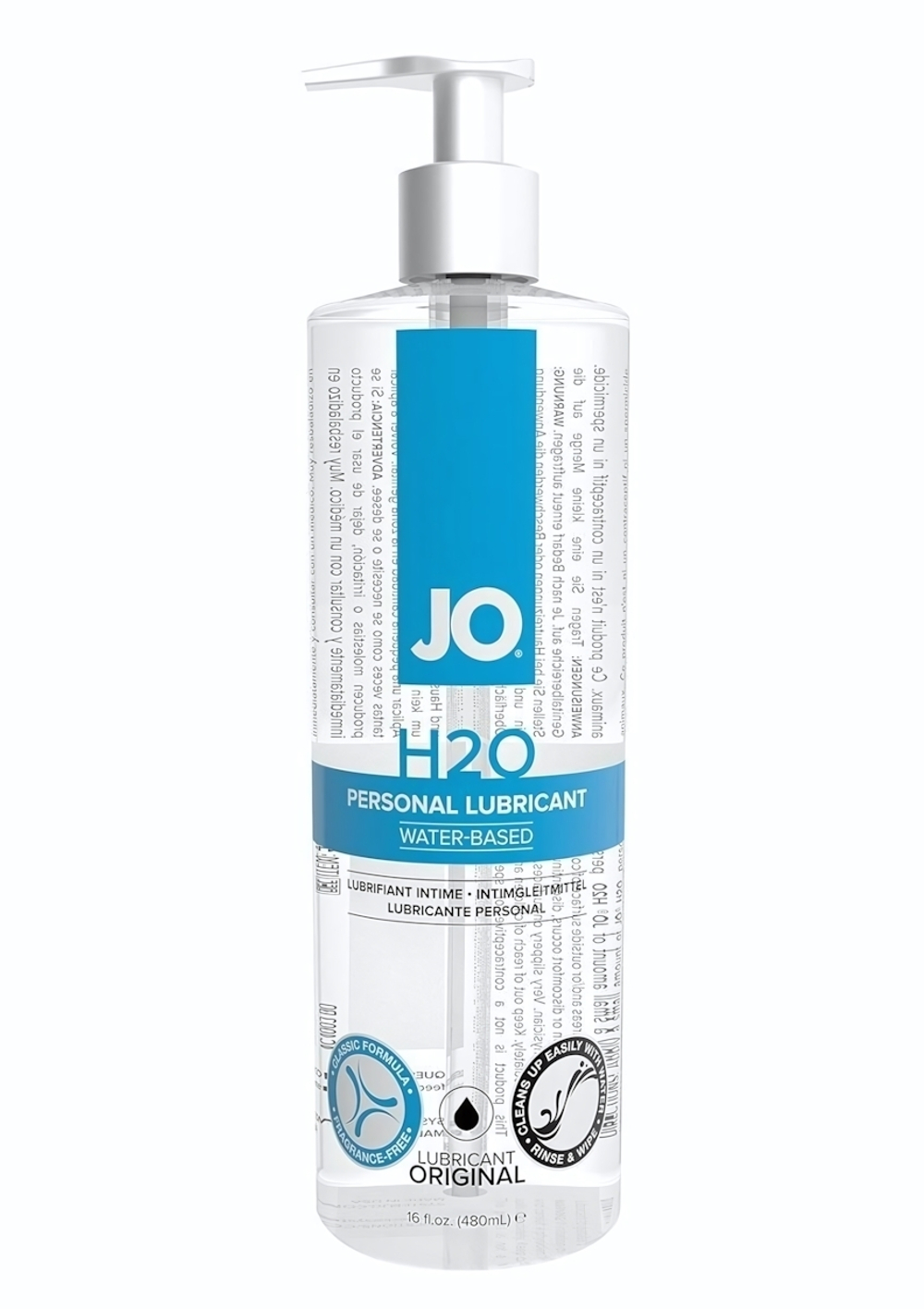 Лубрикант на водной основе JO Personal Lubricant H2O с дозатором - 480 мл.