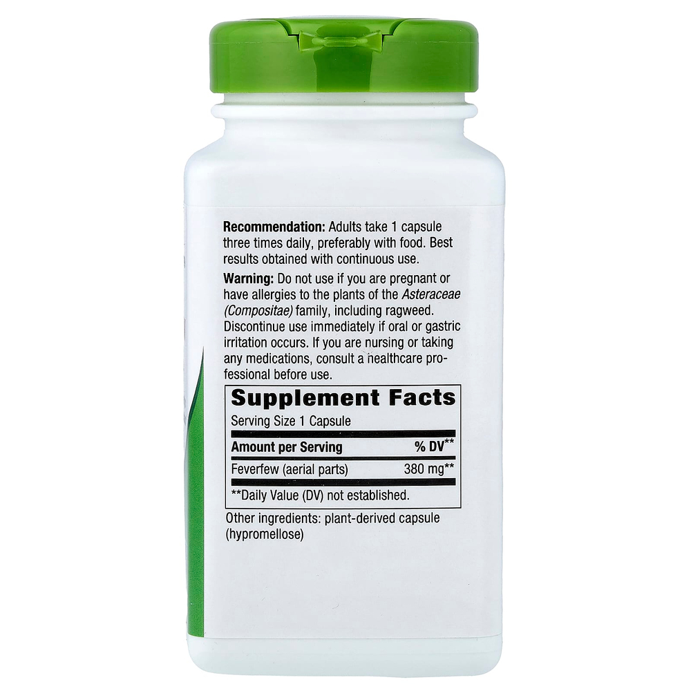 Nature's Way, пиретрум девичий, 380 мг, 180 веганских капсул