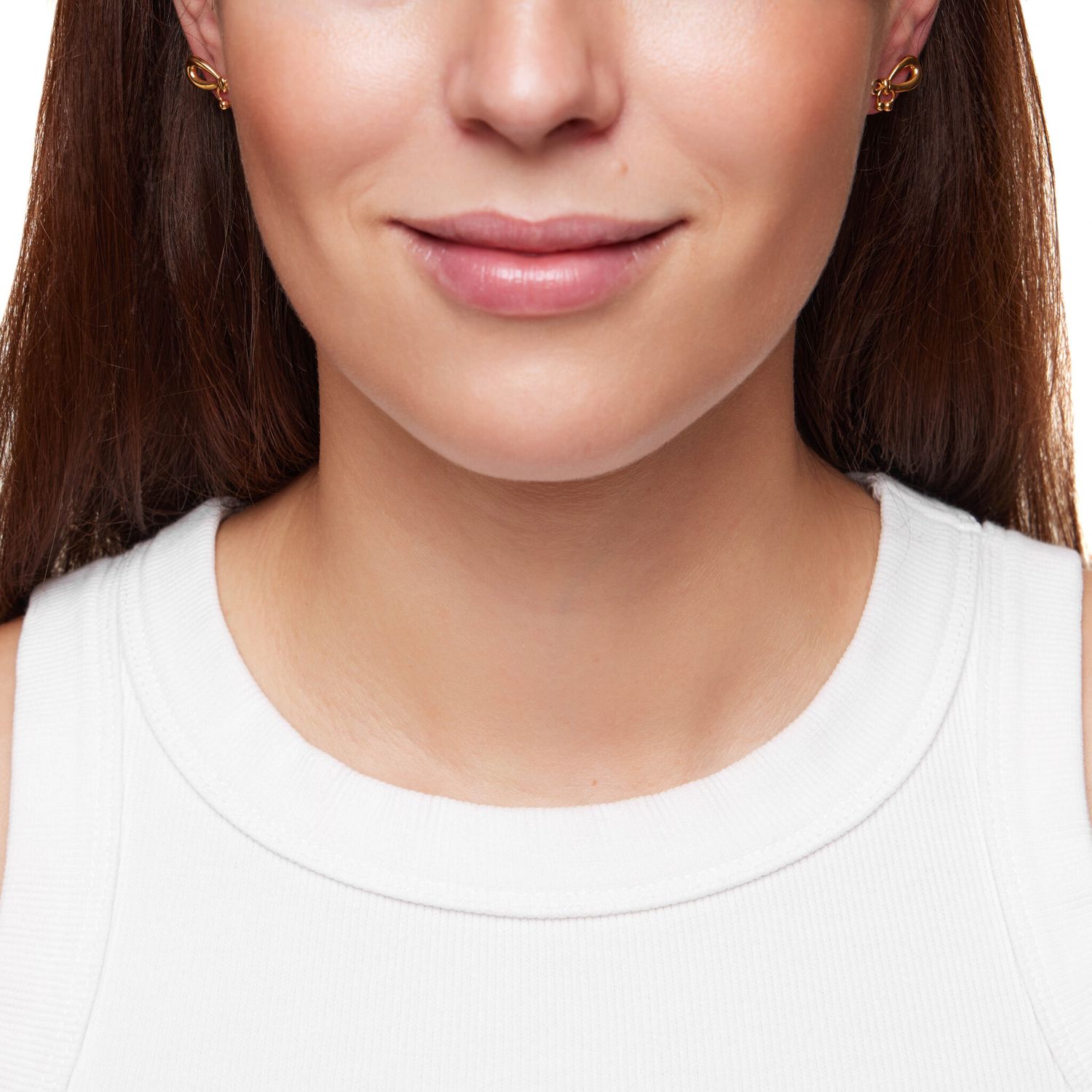 Серьги Pierced Bow Earring - Gold