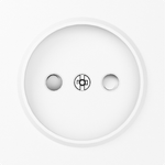 Накладка для розетки без заземления, со шторками 16A 250 В~, глянцевый белый, серия A07