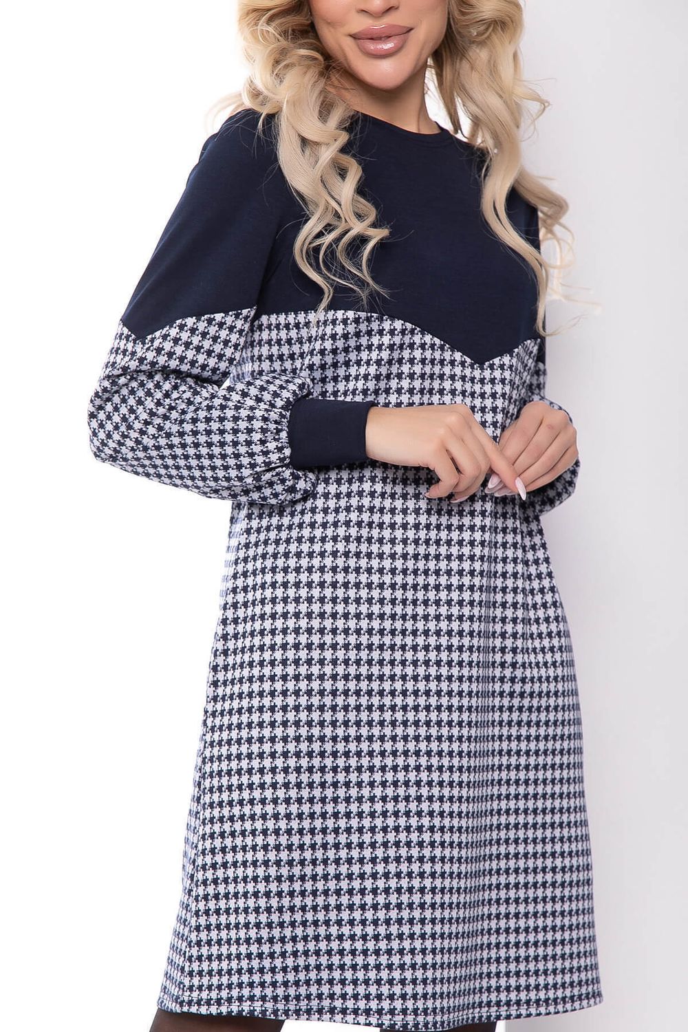 Платье "Игра на контрасте" (блю) П7946 LT Collection (Акция)