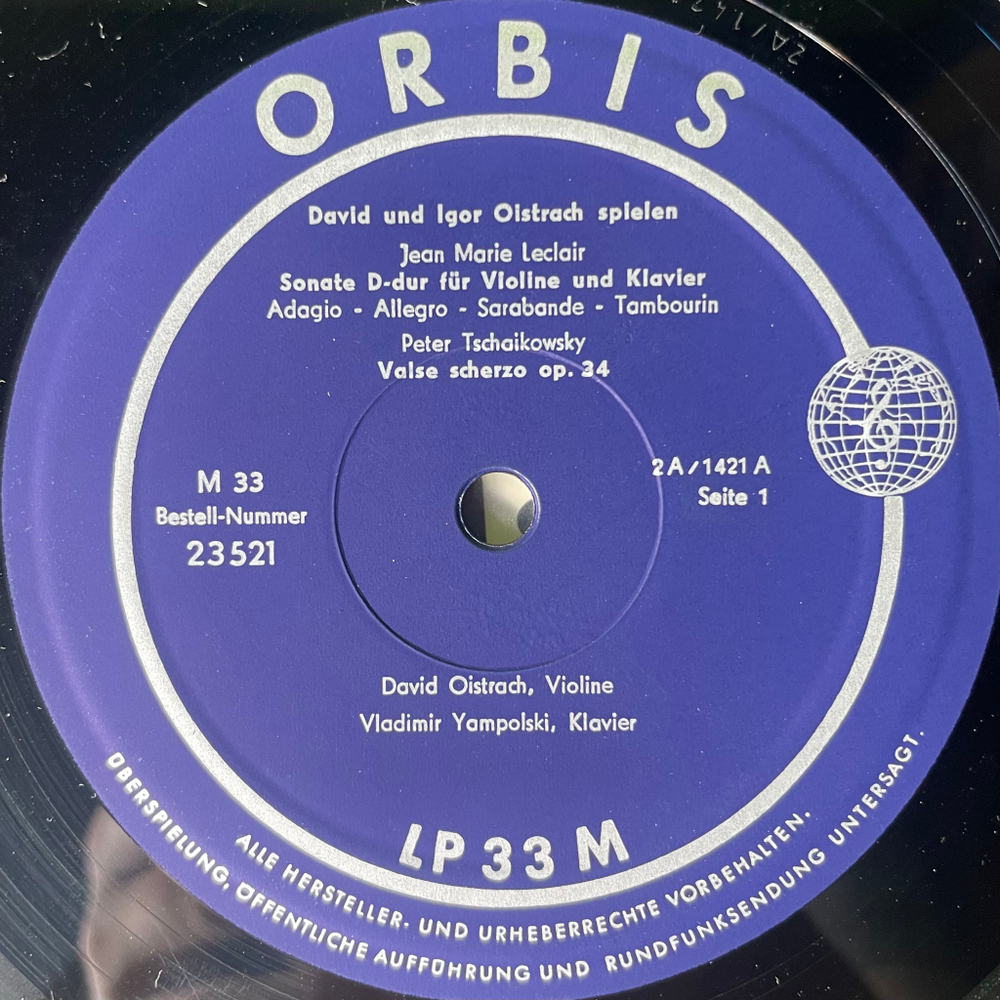 Давид и Игорь Ойстрах - Чайковский, Хачатурян, Моцарт, Леклер (Германия) 10"