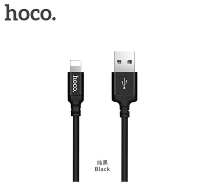 Кабель HOCO X14 USB-Lightning 2.4А 1м Nylon Black