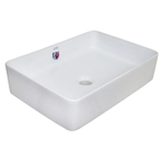 Раковина-чаша Creo Ceramique 500х350х120 накладная, прямоугольная, керамика, белый глянцевый (PU3500)
