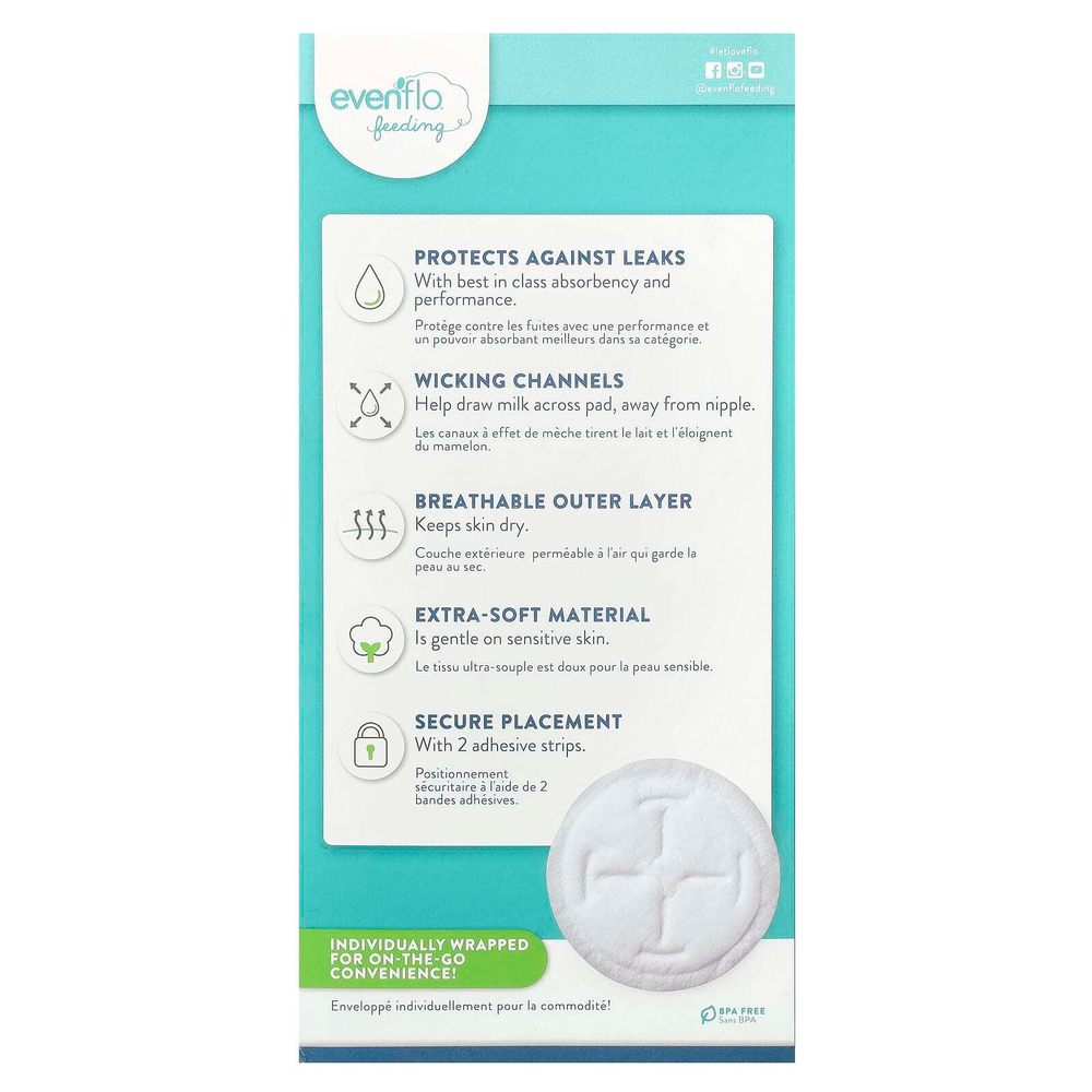 Evenflo Feeding, Улучшенные одноразовые прокладки для кормления, 60 шт.