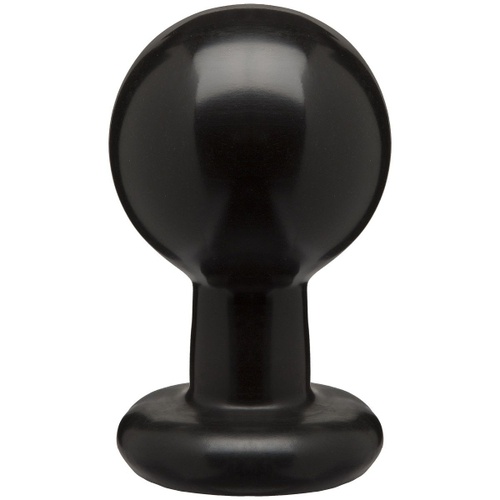 Круглая черная анальная пробка Classic Round Butt Plugs Large - 12,1 см.