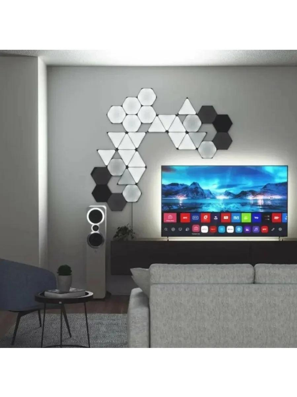 Стартовый набор Nanoleaf Shapes Hexagon Black 9 панелей черный (NL42-0102HX-9PK)