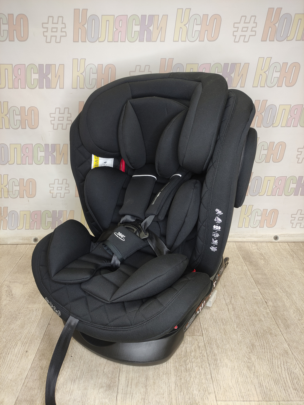 Автокресло детское Indigo Smart+ ISOFIX группа 0/1/2/3 (0-36) черный