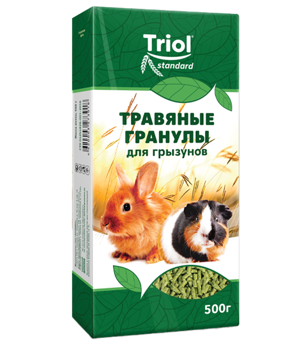 Триол Standard для грызунов "Травяные гранулы" 500гр.