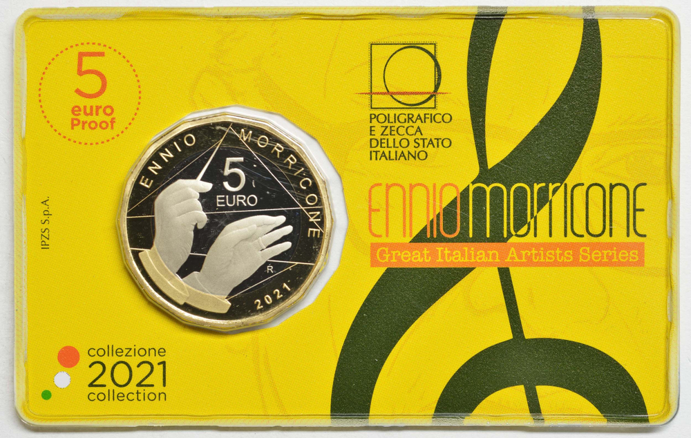 ИТАЛИЯ, 2021, 5 ЕВРО [БИМЕТАЛЛ]