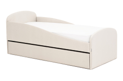 Детская мягкая кровать с ящиком Бельмарко Letmo ванильный велюр