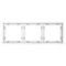 Рамка пластиковая Voltum S70 на 3 поста, (белый матовый) VLS100302