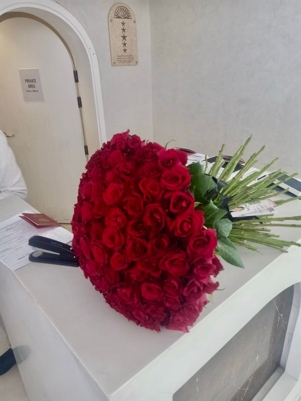 Букет из 101 алой розы