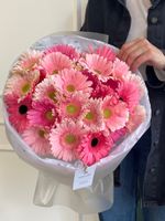 Букет из гербер в розовом оттенке 25 шт