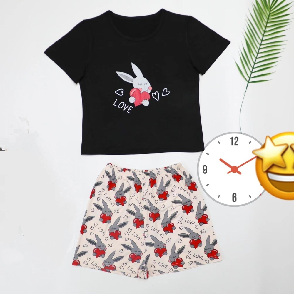 Пижама шорты и футболка В0030