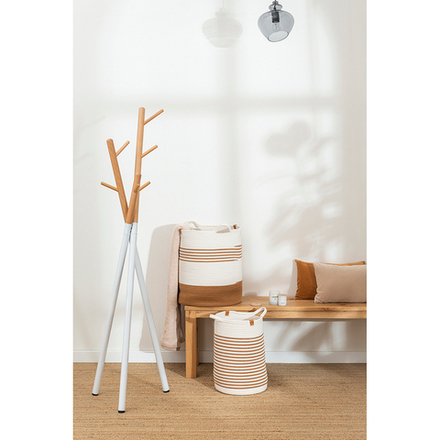 Вешалка напольная Bergenson Bjorn Amundsen, 172 см, белая/натуральное дерево