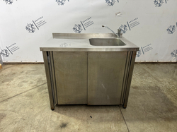 Мойка односекционная 1000х600х850 из нержавеющей стали с рабочей поверхностью