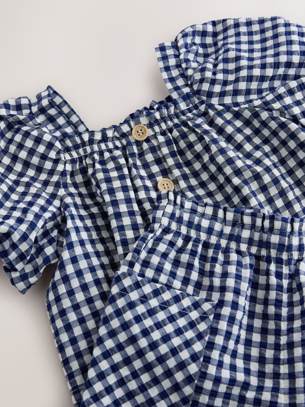 Блуза и брюки в комплекте для девочки Next E29-031, Темно-синий, Белый