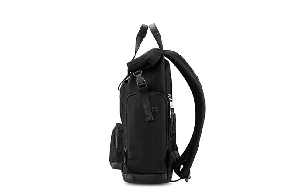 SAMSONITE Microfiber Synthetic Leather Backpack Unisex Black/Khaki