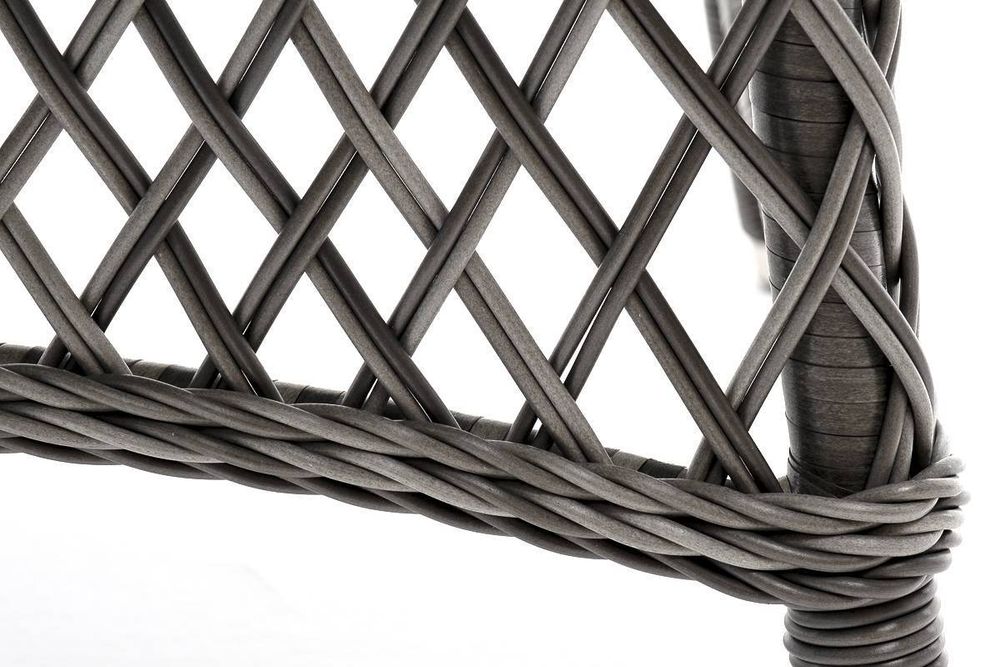 "Эспрессо" плетеный круглый стол, диаметр 118 см, цвет графит