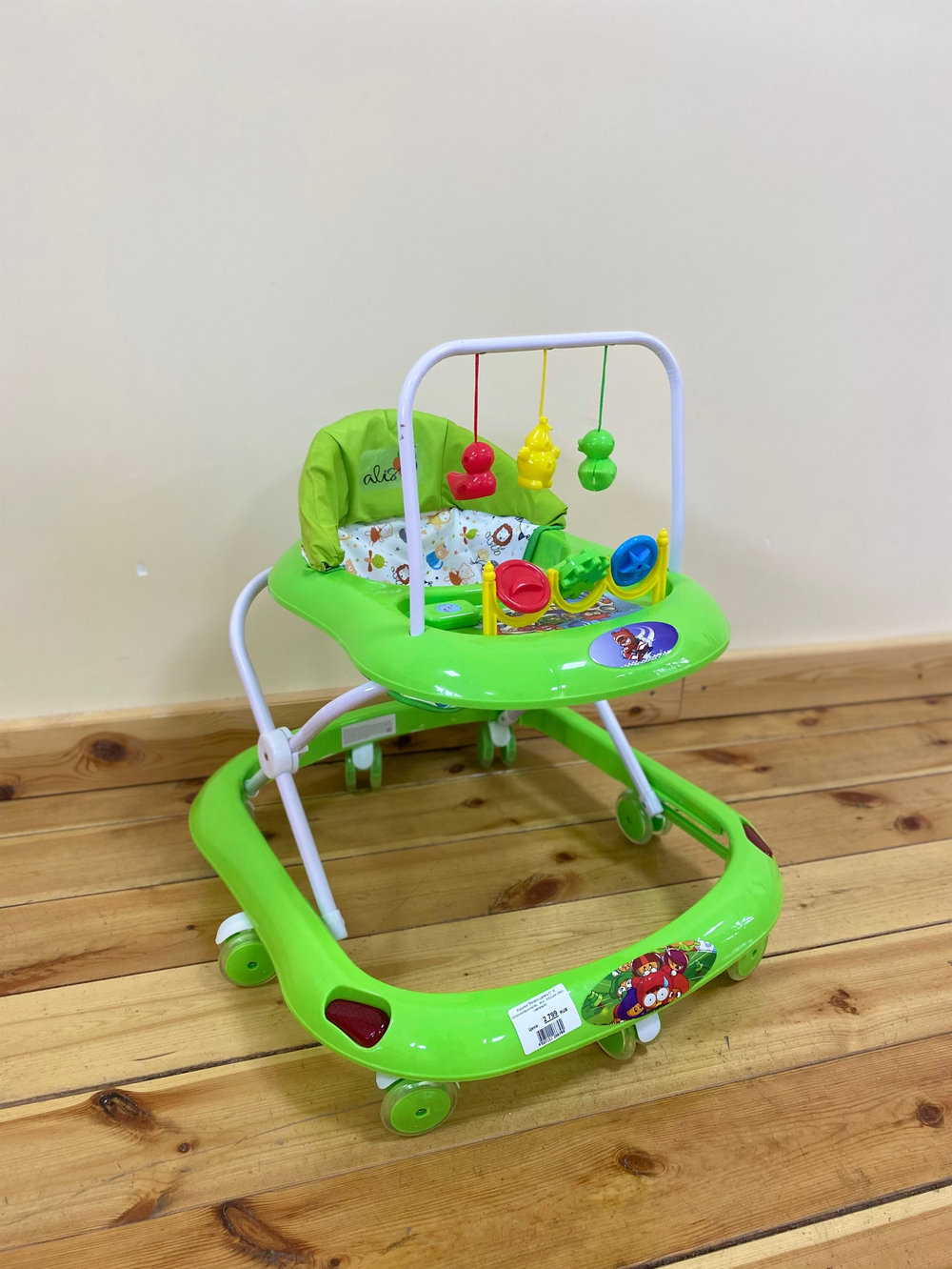Ходунки "Весело шагать С", 8 силиконовых колес,  муз., игрушки (Alis) (зеленый)