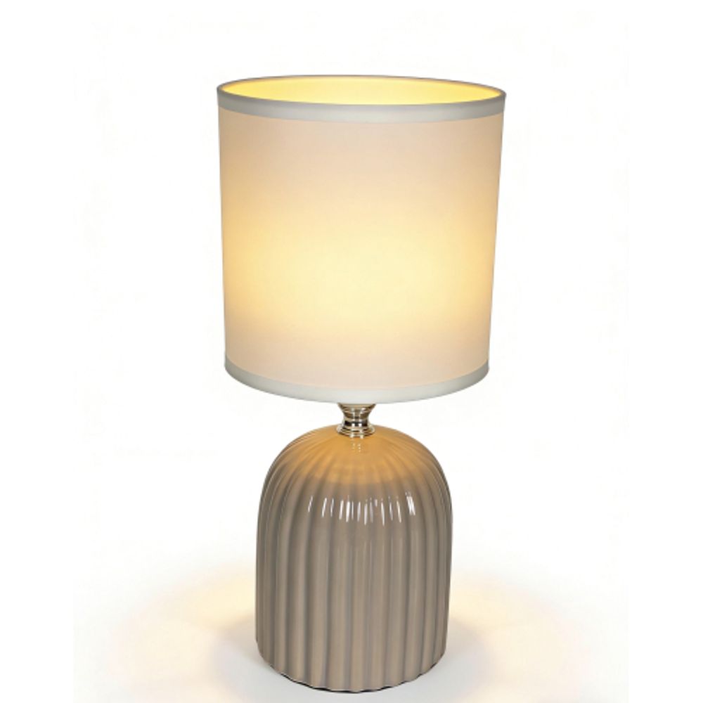 Настольная лампа Rivoli   7548-503 1 х Е14 40 Вт керамика серая с абажуром