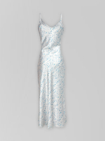 Платье-комбинация Ailuna collection 777 атласное в цветок на лямках с регулировкой