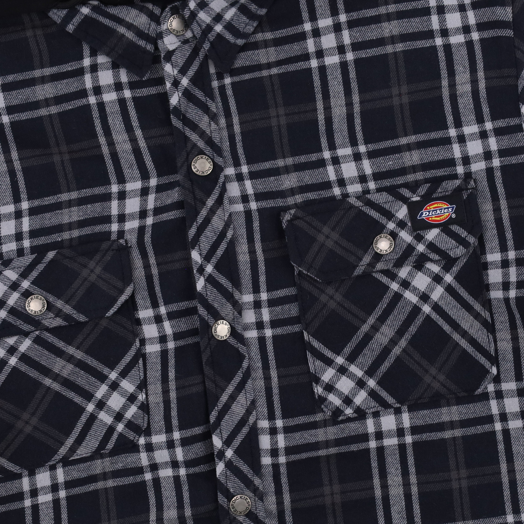 Куртка Dickies Flannel Hooded Shirt Jacket (black/charcoal plaid) артикул: - купить в магазине Дайс