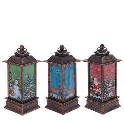 GAEM Изделие декоративное "Фонарь" (подсвет, LR44 х3шт) L5 W5 H12,5 см (блок 12), 3в.
