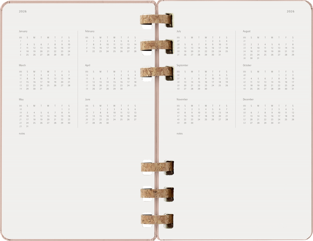 Еженедельник Moleskine SPIRAL (DHSPP2912MWH3) 130х210мм, цвет кофейный