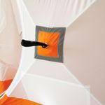 Палатка зимняя куб СЛЕДОПЫТ 1,8 х1,8 м, Oxford 210D PU 1000, S по полу 3,2  кв.м, цв. оранжевый/бел