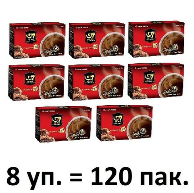 8 уп. Вьетнамский растворимый черный кофе G7 (15пак x 8)