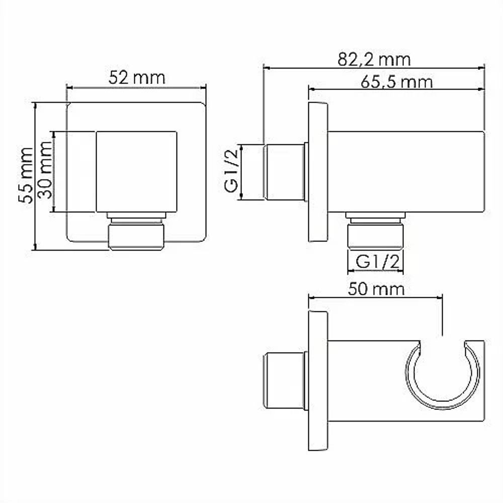 Гигиенический душ WasserKRAFT Aisch 5500 A5551.184.237.213 золото матовое