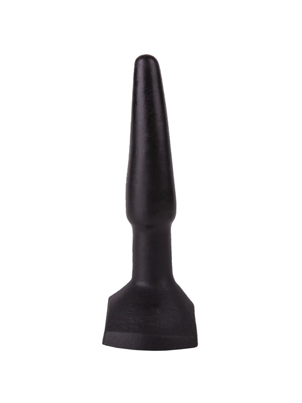 Чёрный анальный плаг на широком основании - 11,5 см. (Цвет: черный)