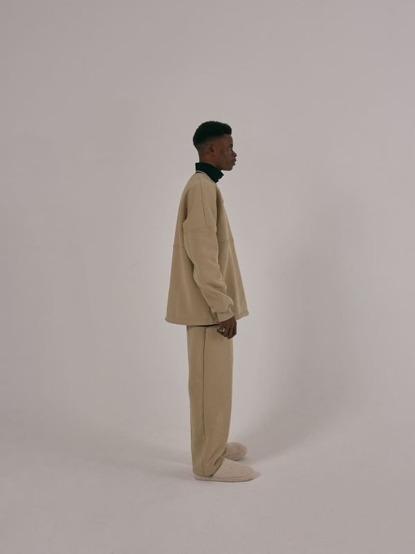 Брюки Oxford Tan широкие утепленные бежевые - фото 5