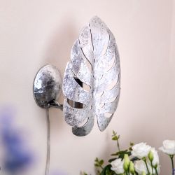 Бра настенный светильник Monstera Deliciosa (Монстера) Античное серебро
