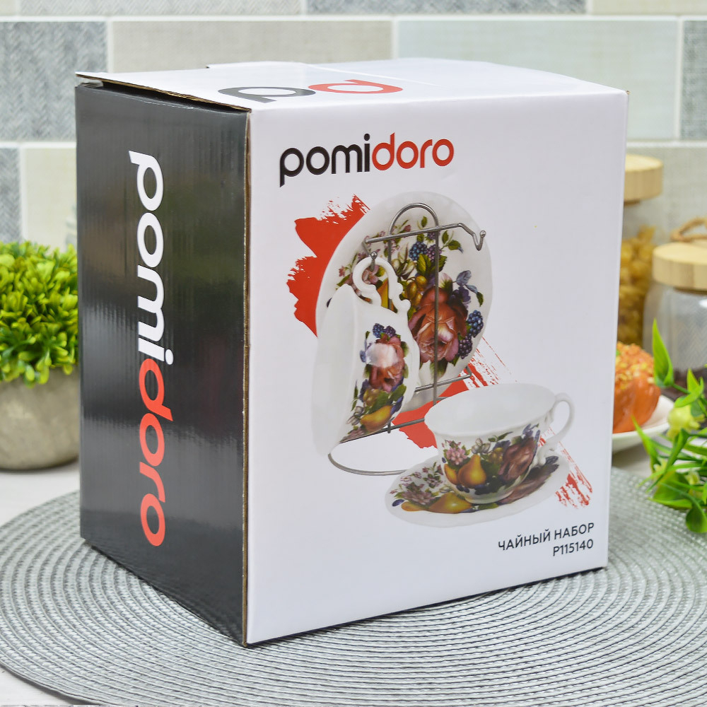 Чайный набор 4 предмета 170мл на подставке, P115140