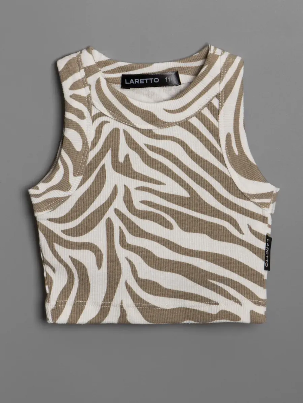 Летний кроп топ трикотажный детский