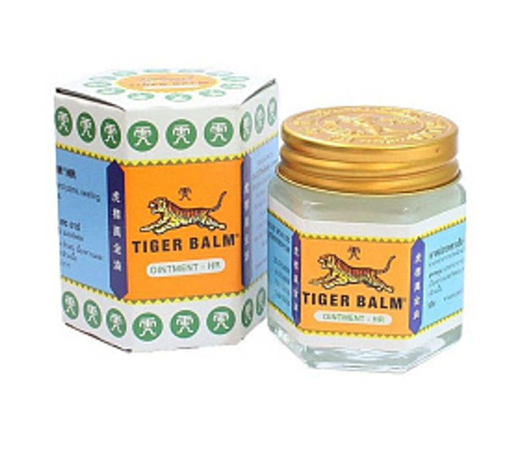 [TIGER BALM] Обезболивающий тигровый тайский бальзам БЕЛЫЙ Tiger white balm, 10гр
