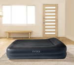 INTEX Кровать надувная флок Твин, 99х191х42см, с высоким подголовником, встр.электронасос, 64122NP