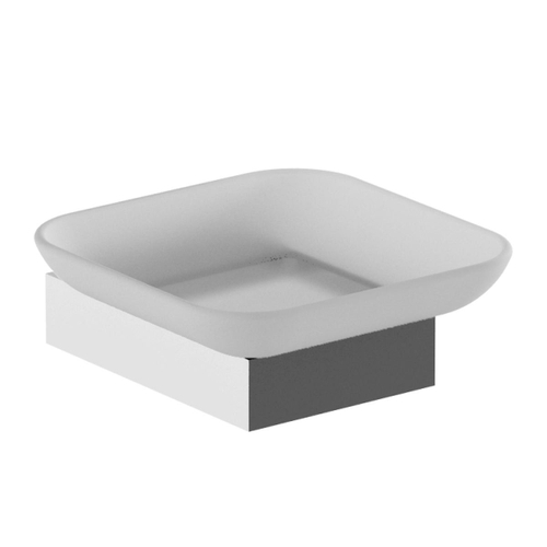 Мыльница стекло/нерж. сталь CORINTO 16925.B глянцевый