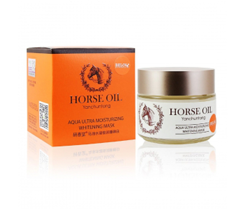 Маска для лица с лошадиным жиром Horse Oil Yanchuntang Belov
