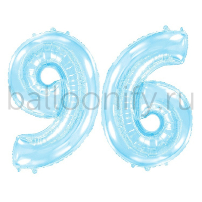 Шар ЦИФРА 6/9 Pastel Blue 40" 102 см